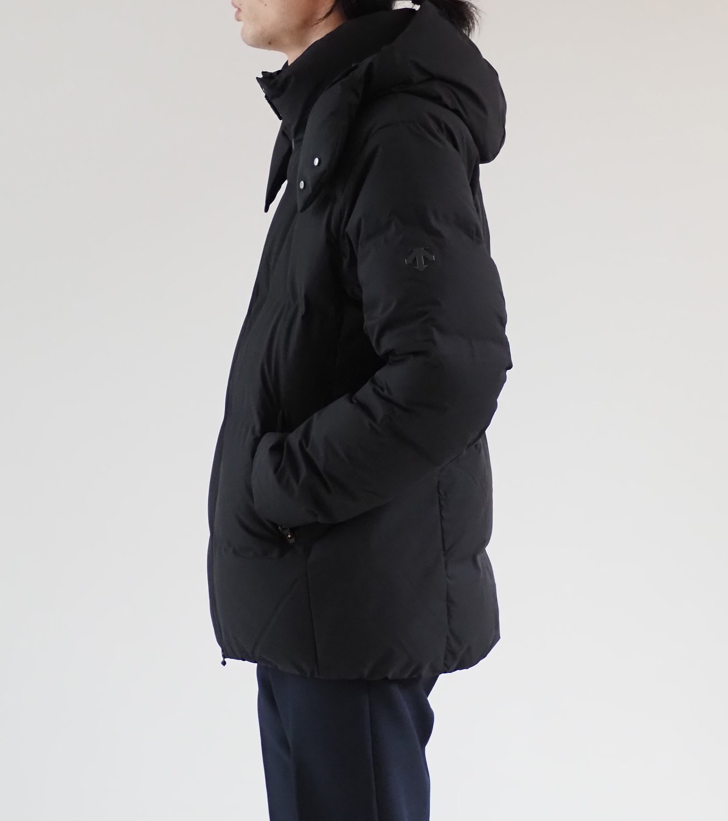MIZUSAWA DOWN JACKET "ANCHOR",Black