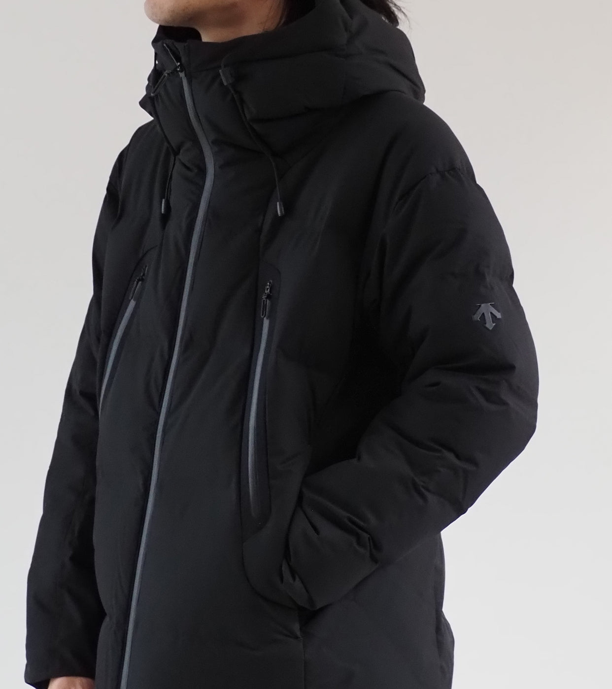 MIZUSAWA DOWN OVERSIZED JACKET "MOUNTAINEER",Black