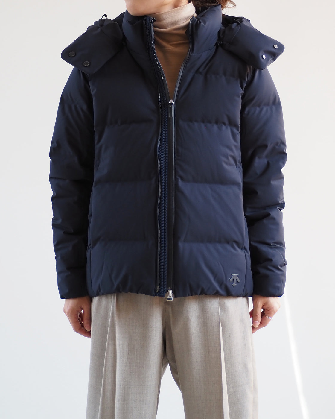 MIZUSAWA DOWN JACKET "ANCHOR",Navy
