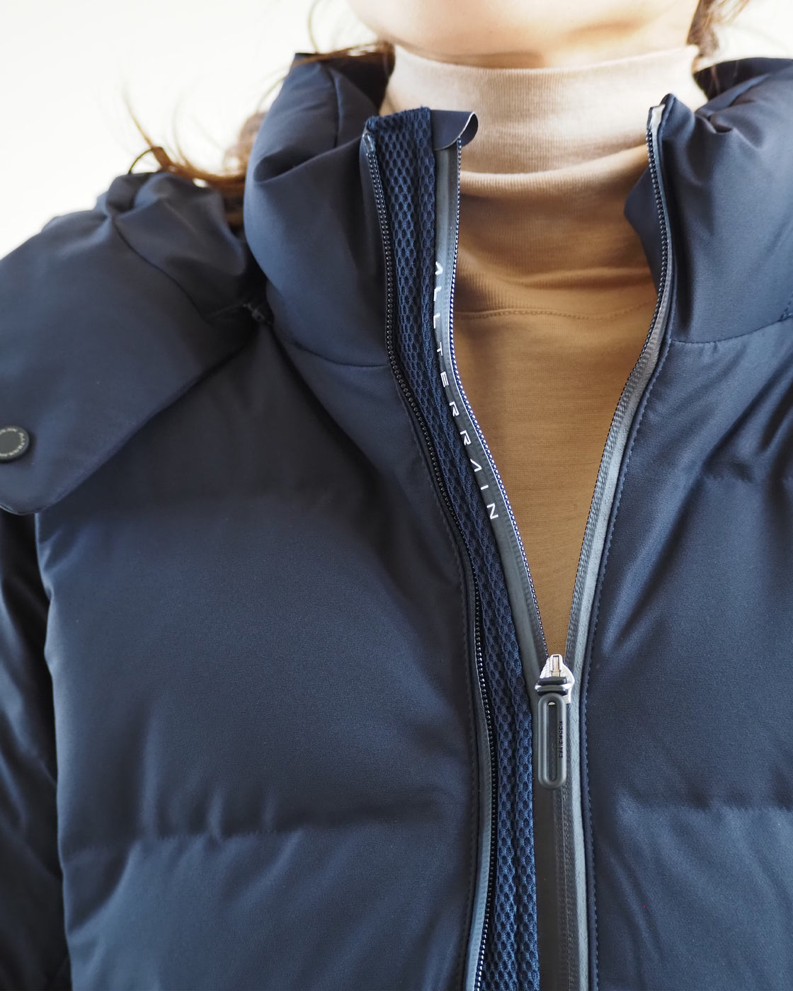 MIZUSAWA DOWN JACKET "ANCHOR",Navy