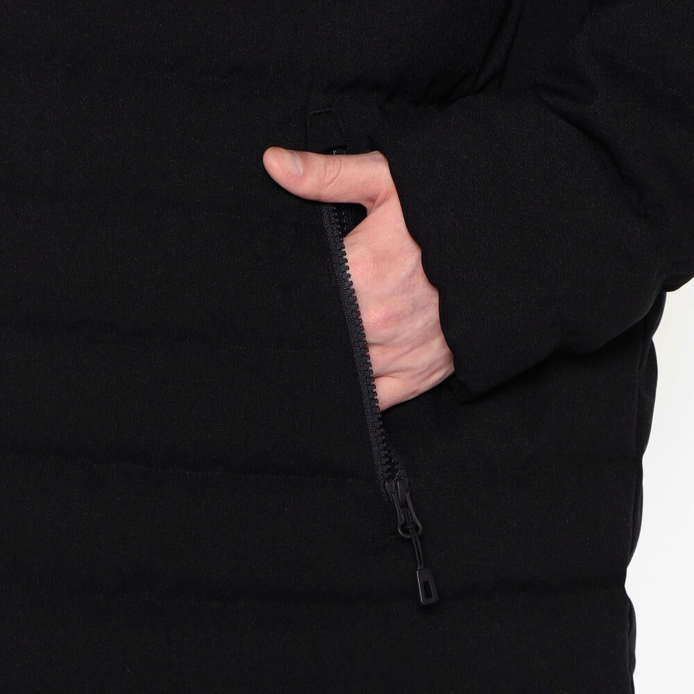 DANTON Wool Like Polyester Middle Down Hooded Jacket , Navy
