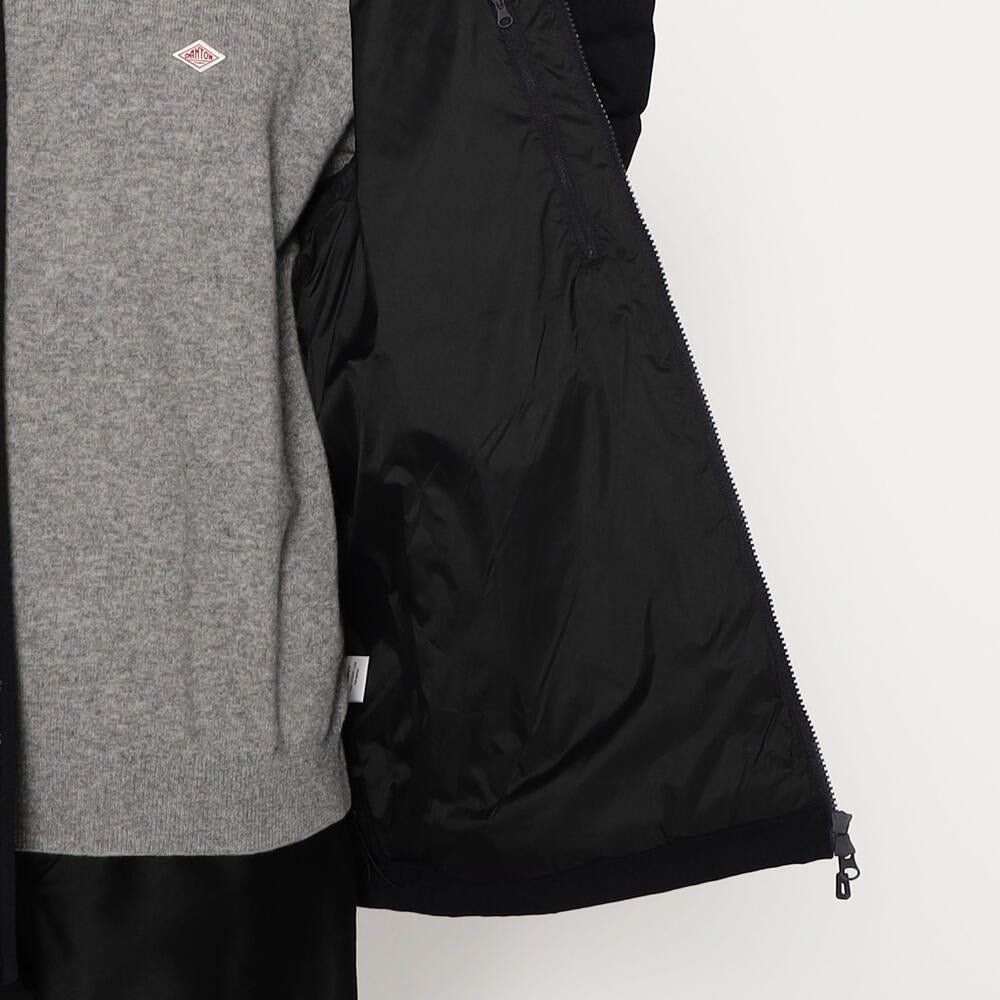 DANTON Wool Like Polyester Middle Down Hooded Jacket , Navy