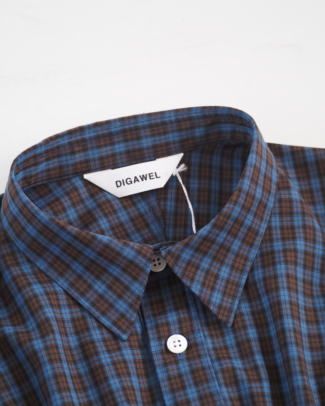 Puckering Shirt, Blue Check
