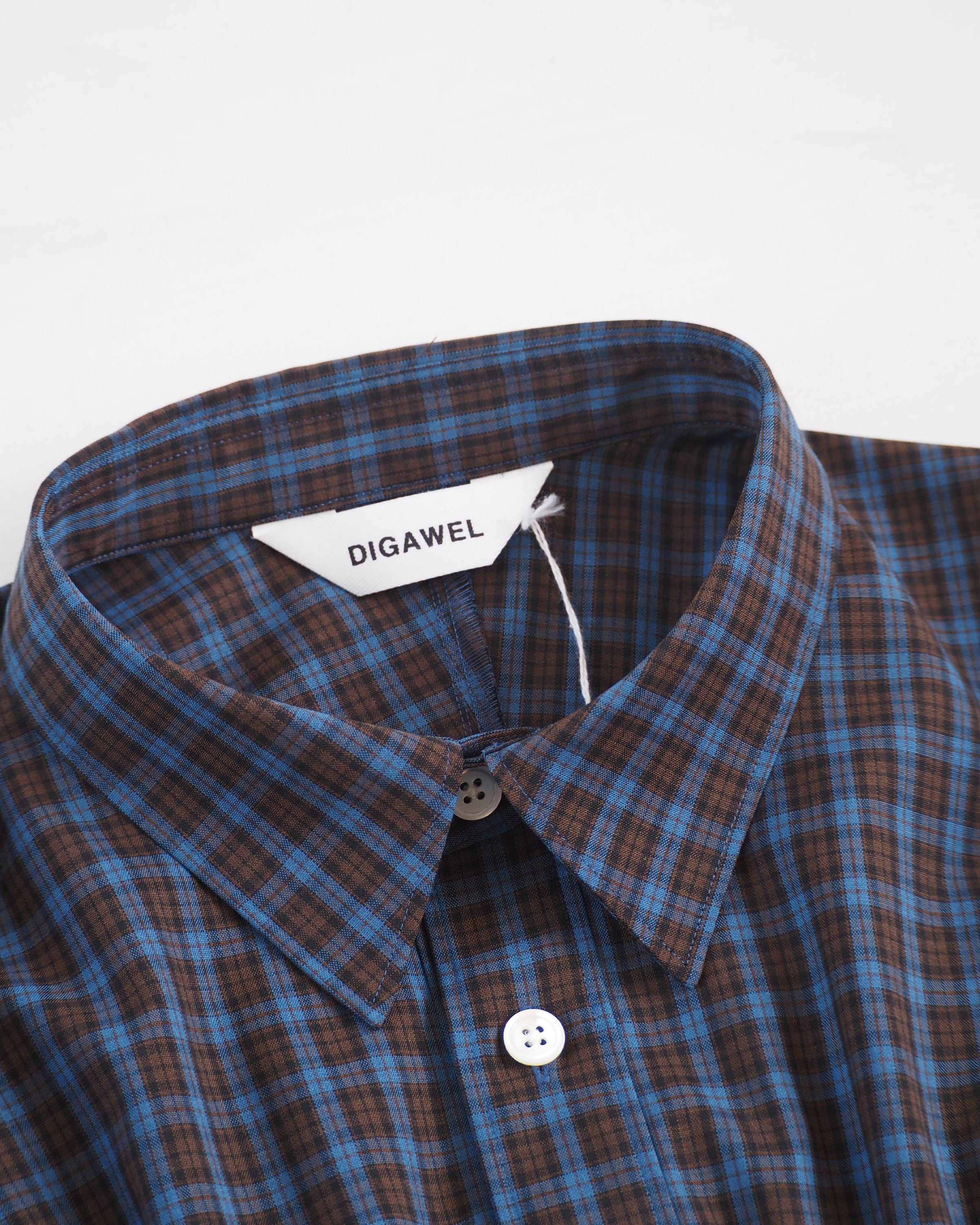 Puckering Shirt, Blue Check