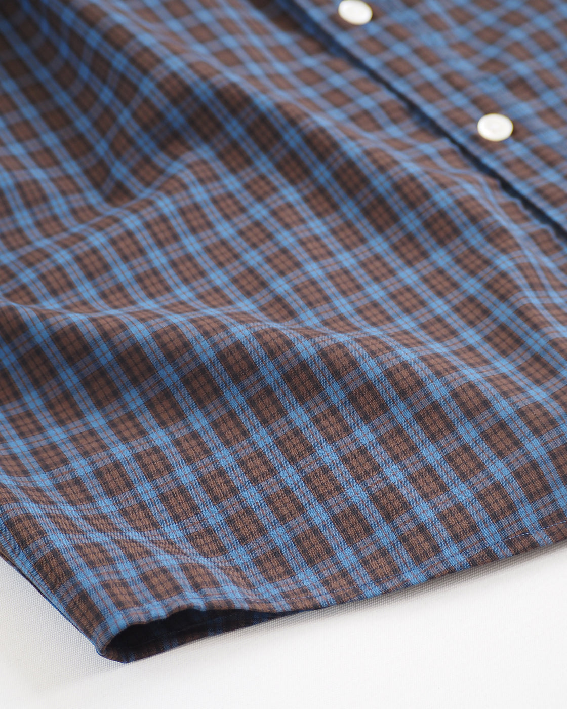 Puckering Shirt, Blue Check