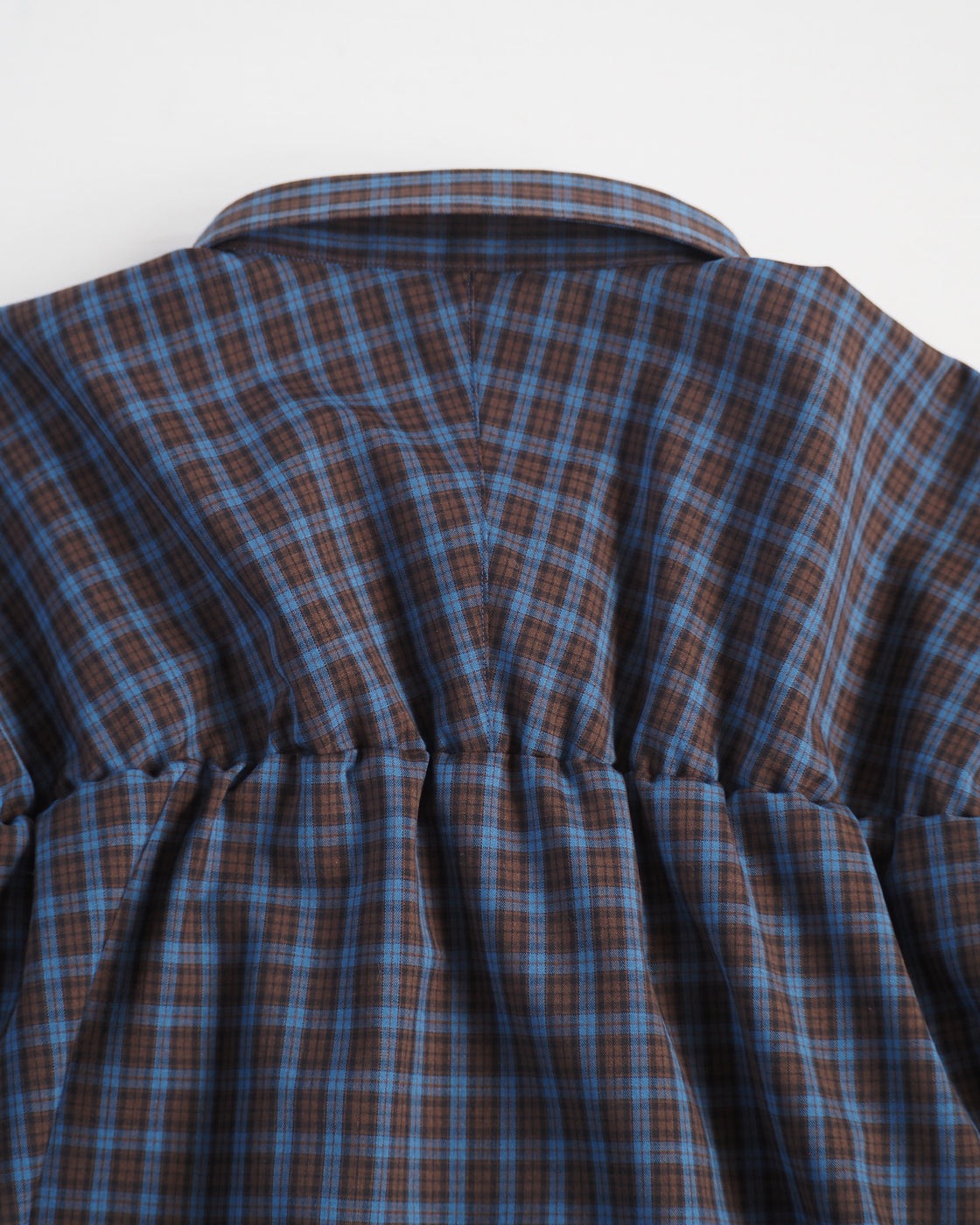 Puckering Shirt, Blue Check