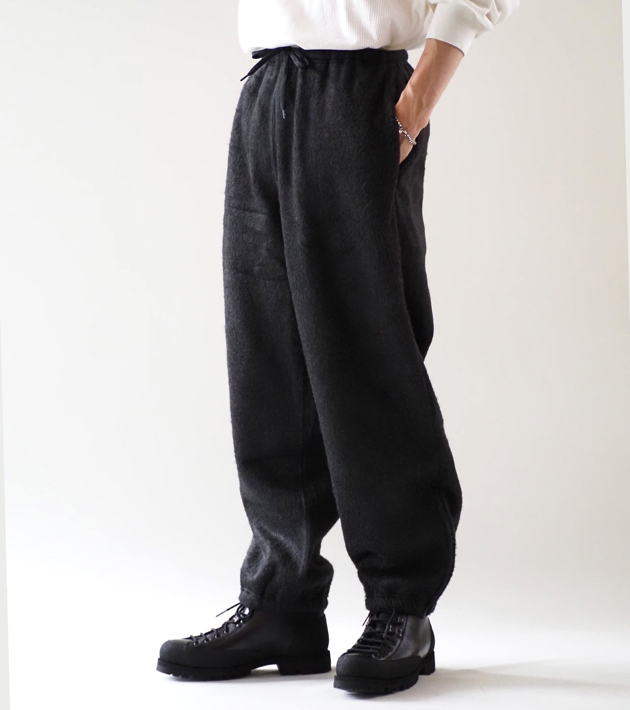 Blurhms Pe/silk Fleece Track Pants, Heather Black
