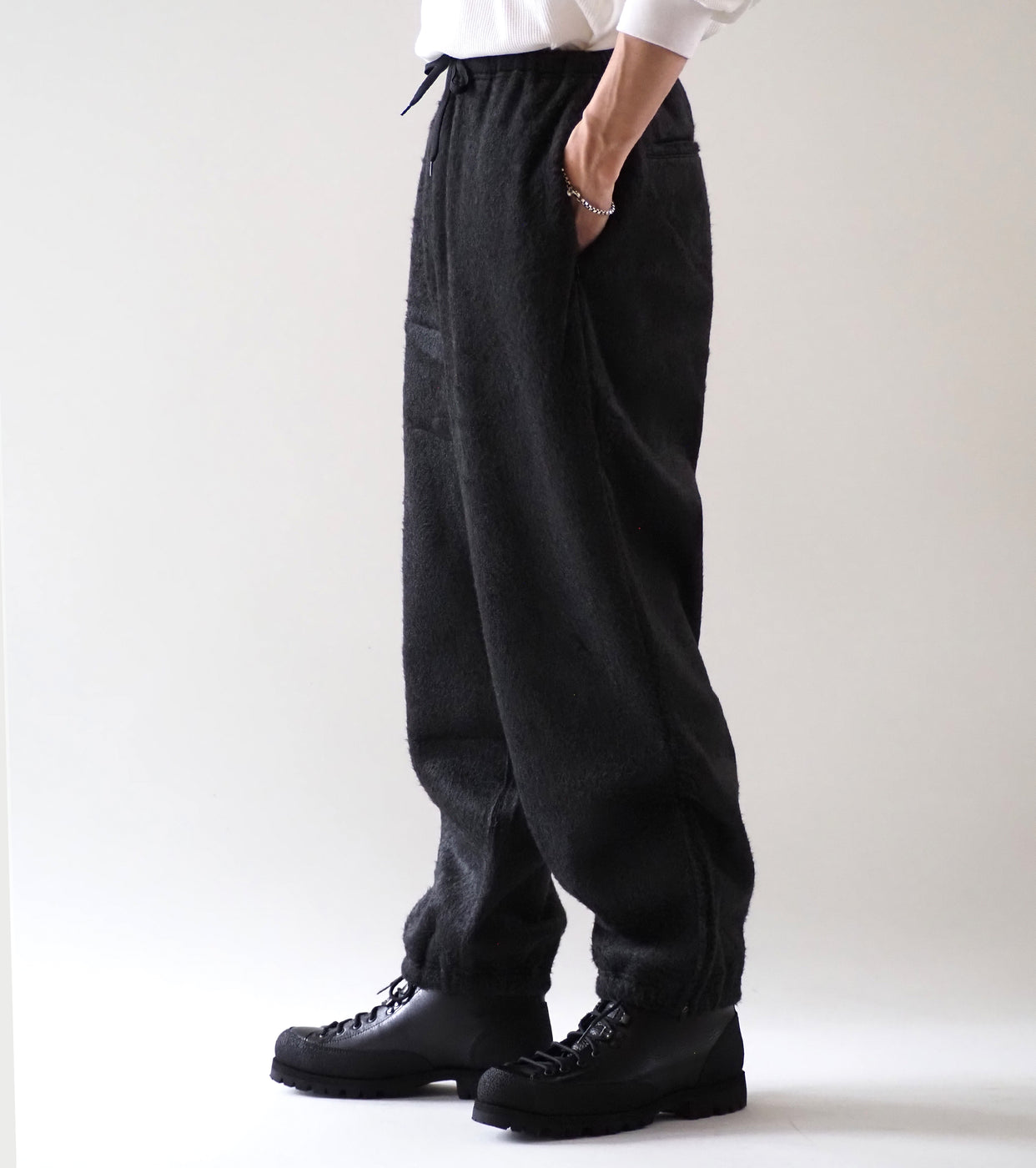 Blurhms Pe/silk Fleece Track Pants, Heather Black