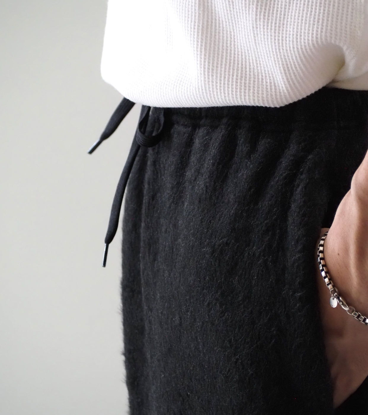 Blurhms Pe/silk Fleece Track Pants, Heather Black