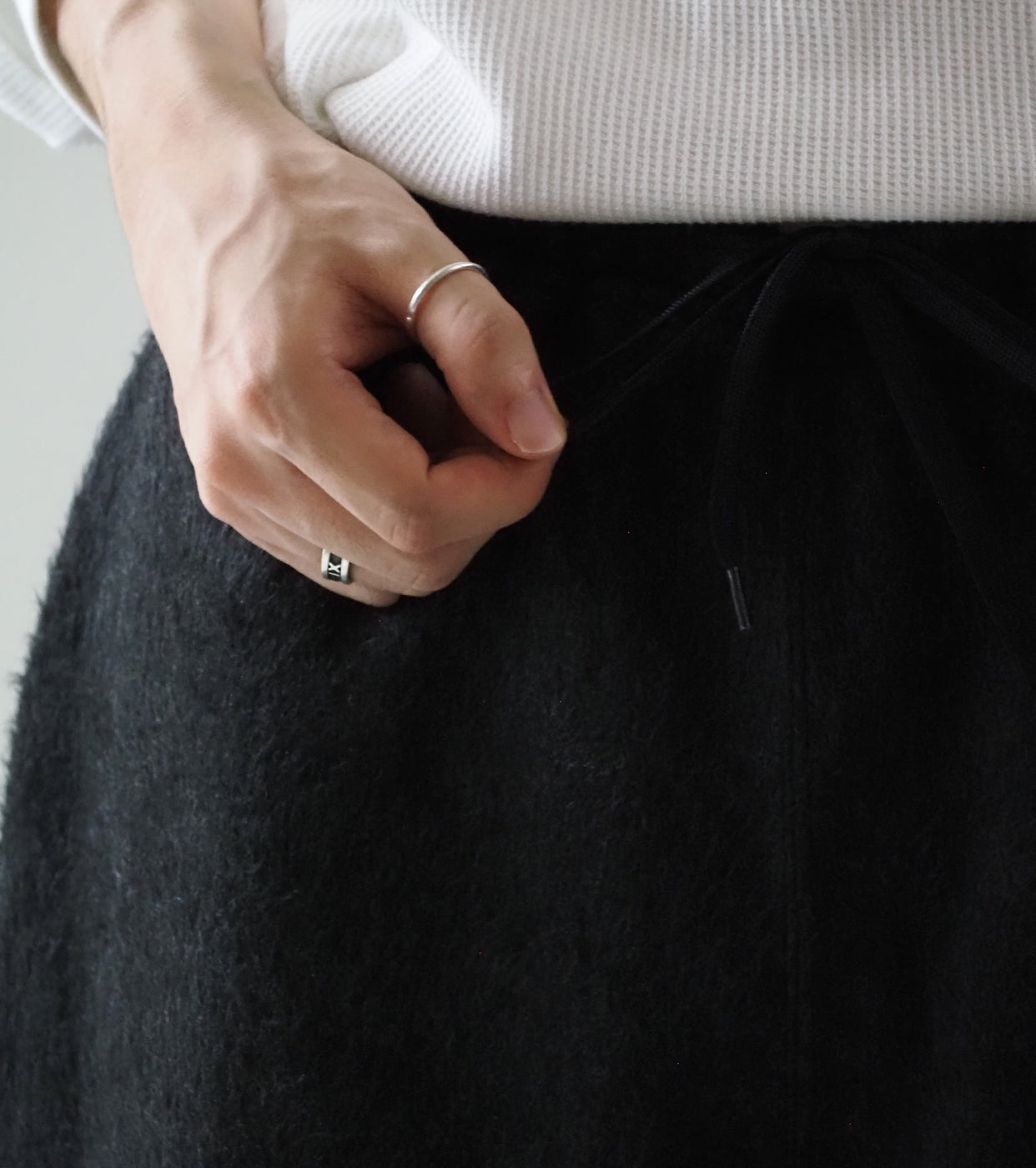 Blurhms Pe/silk Fleece Track Pants, Heather Black
