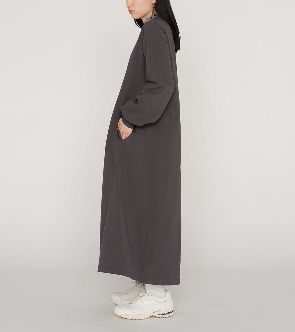 5.5 oz Long Sleeve Dress, Asphalt Gray