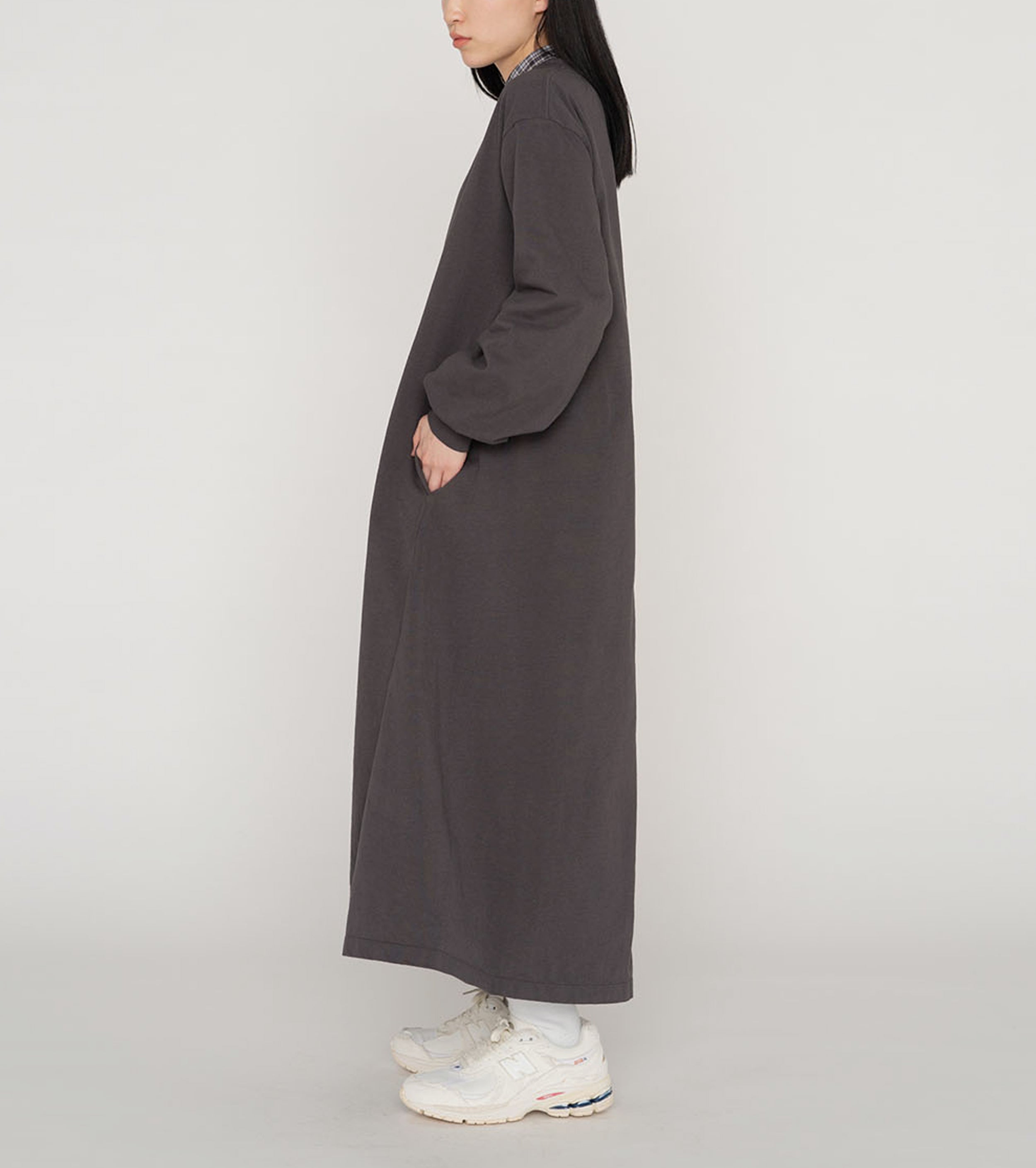 5.5 oz Long Sleeve Dress, Asphalt Gray
