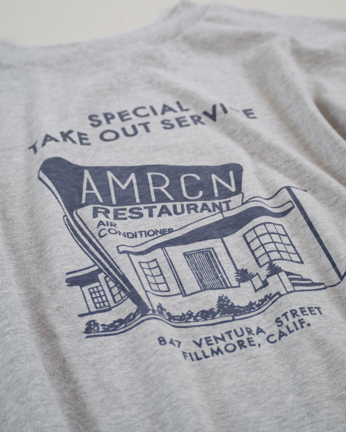 Souvenir Print Seamless Tee Shirt, Gray