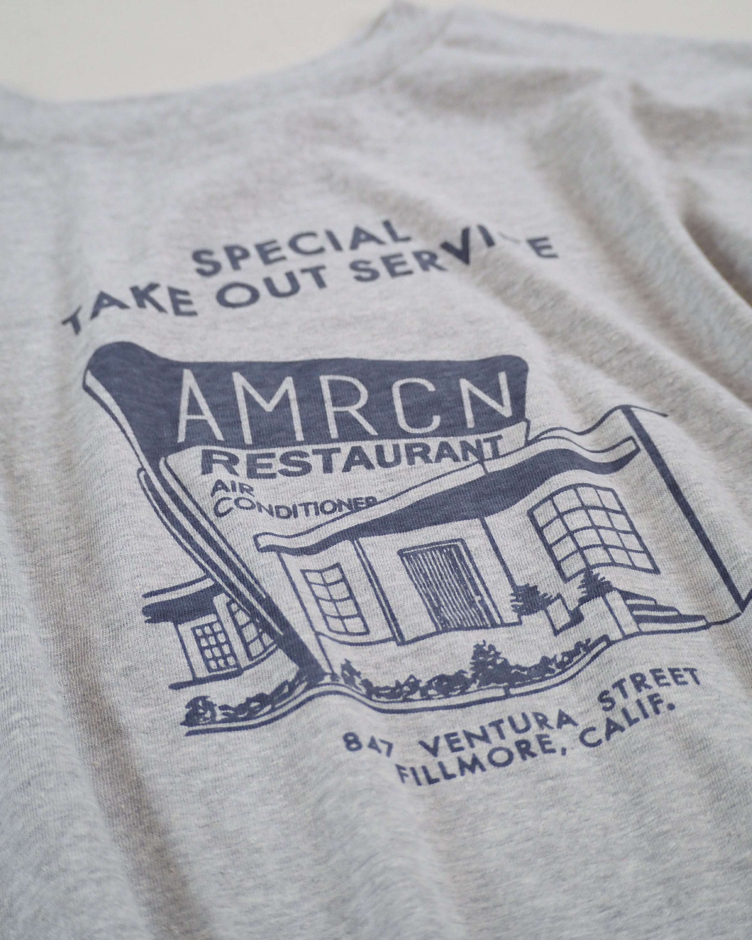 Souvenir Print Seamless Tee Shirt, Gray