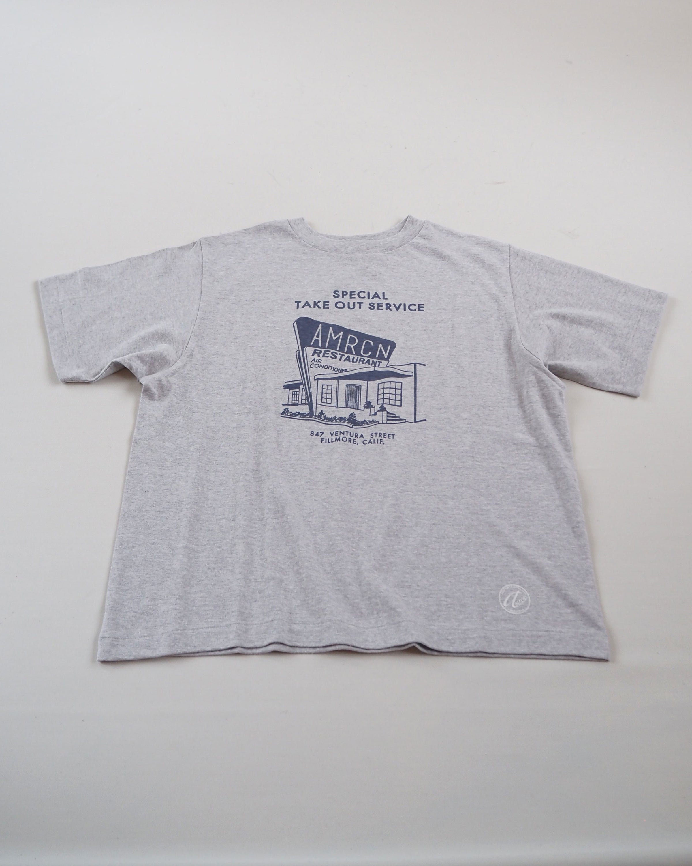 Souvenir Print Seamless Tee Shirt, Gray