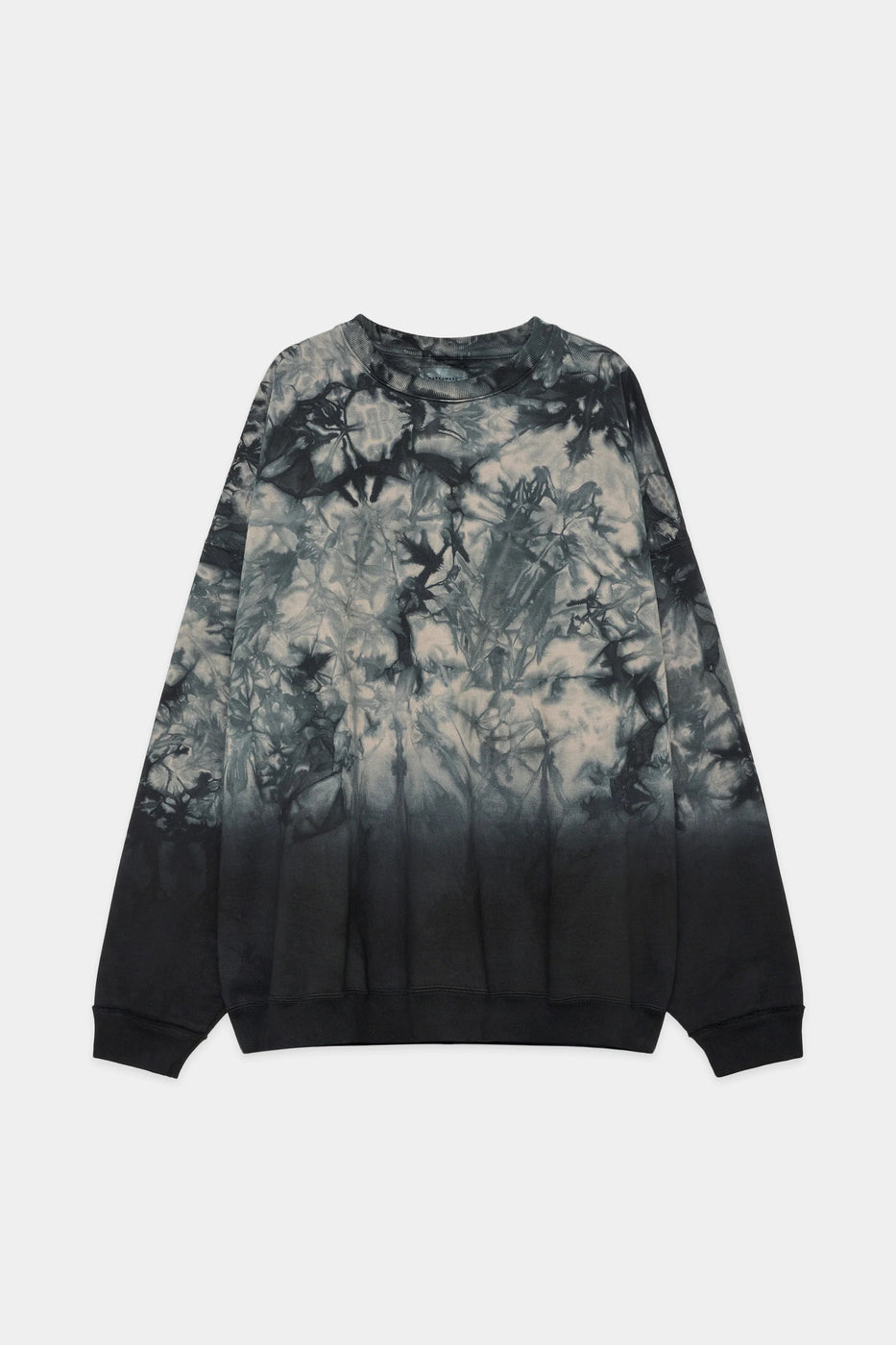 Organic Cotton Heavy Hanging Lining / Huge Sweatshirt Tie Dye,Light Gray