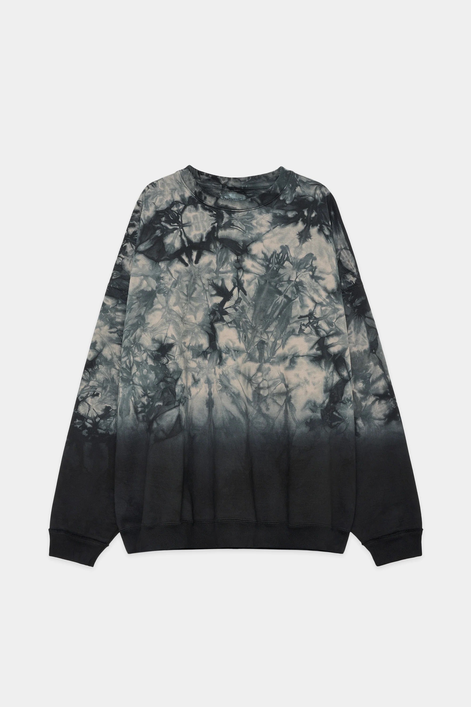 Organic Cotton Heavy Hanging Lining / Huge Sweatshirt Tie Dye,Light Gray