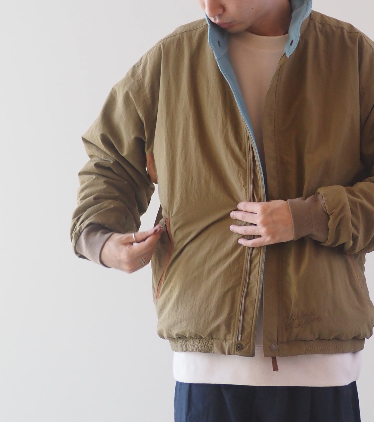WIND AND SEA REVERSIBLE JACKET , Khaki