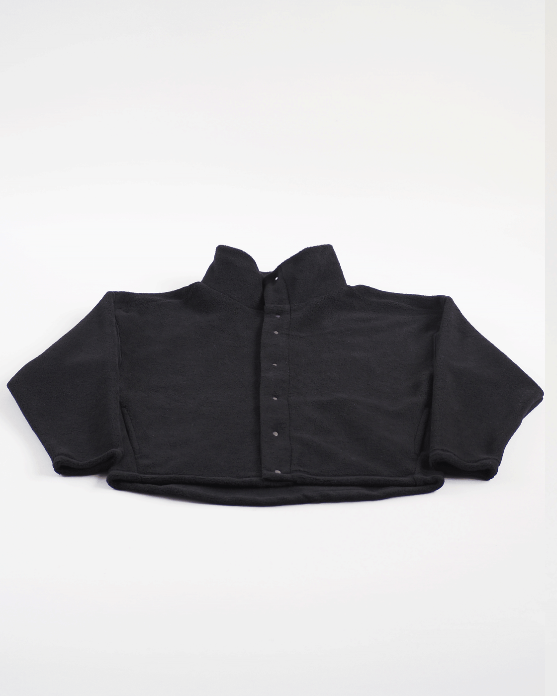 ALWEL FLEECE BUTTON JACKET,Black