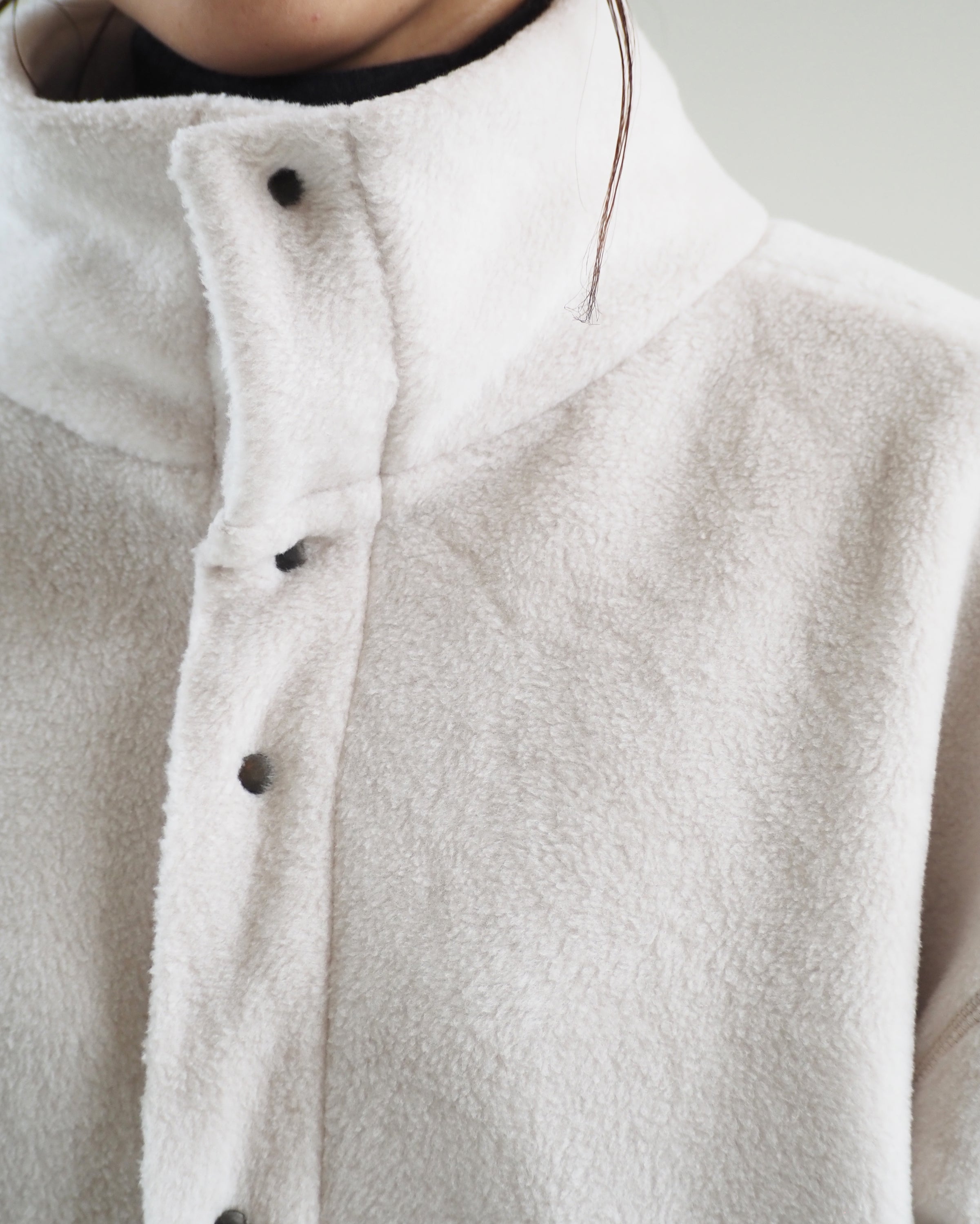 ALWEL FLEECE BUTTON JACKET,Oatmeal
