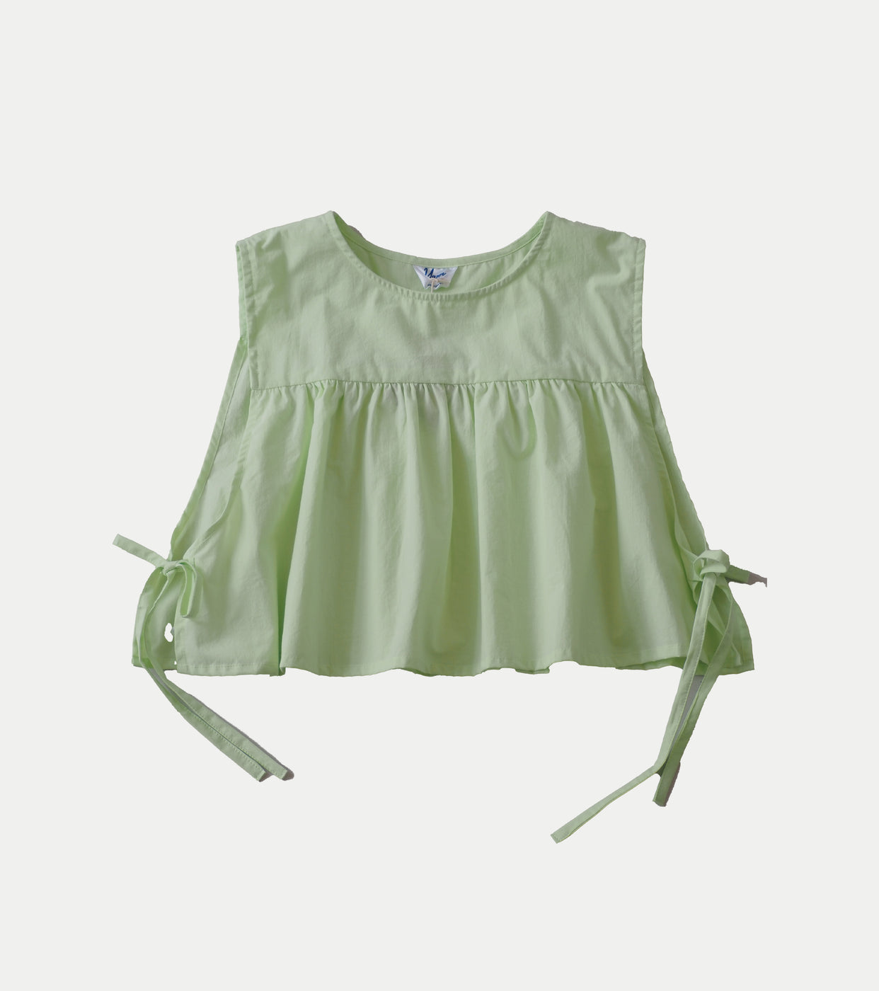 Yarmo Cropped Tabard Cambric , Lime