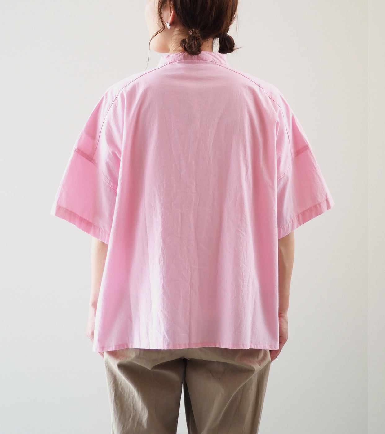 Yarmo Side Open Boxy Shirts, Pink