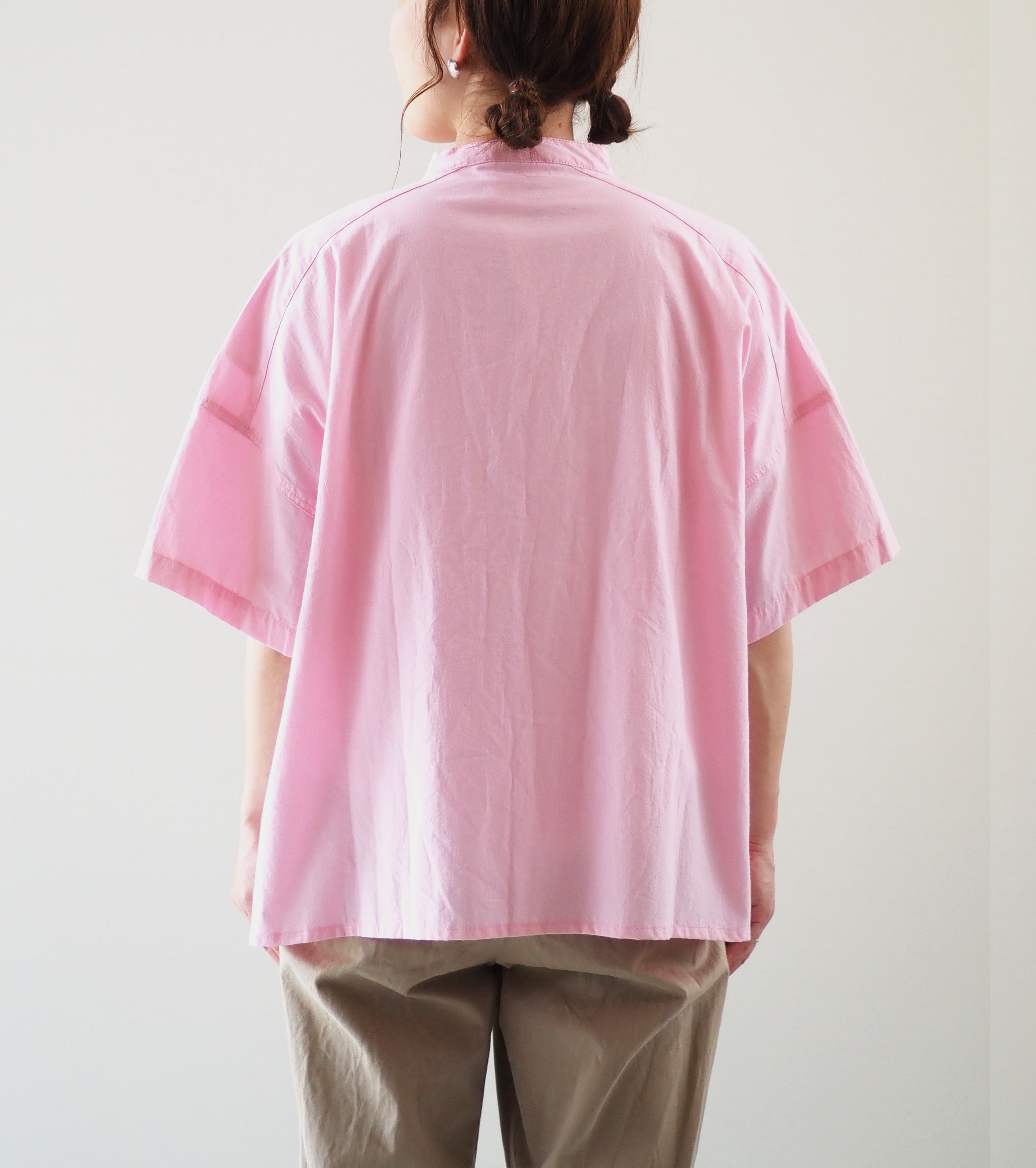 Yarmo Side Open Boxy Shirts, Pink