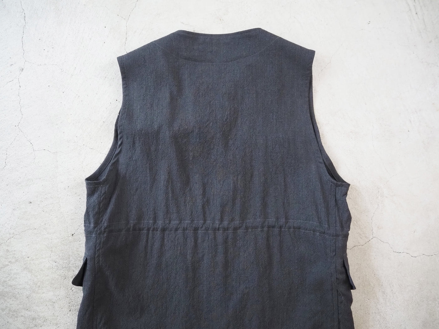 Wool, rayon, silk 43 vest, Heather Charcoal