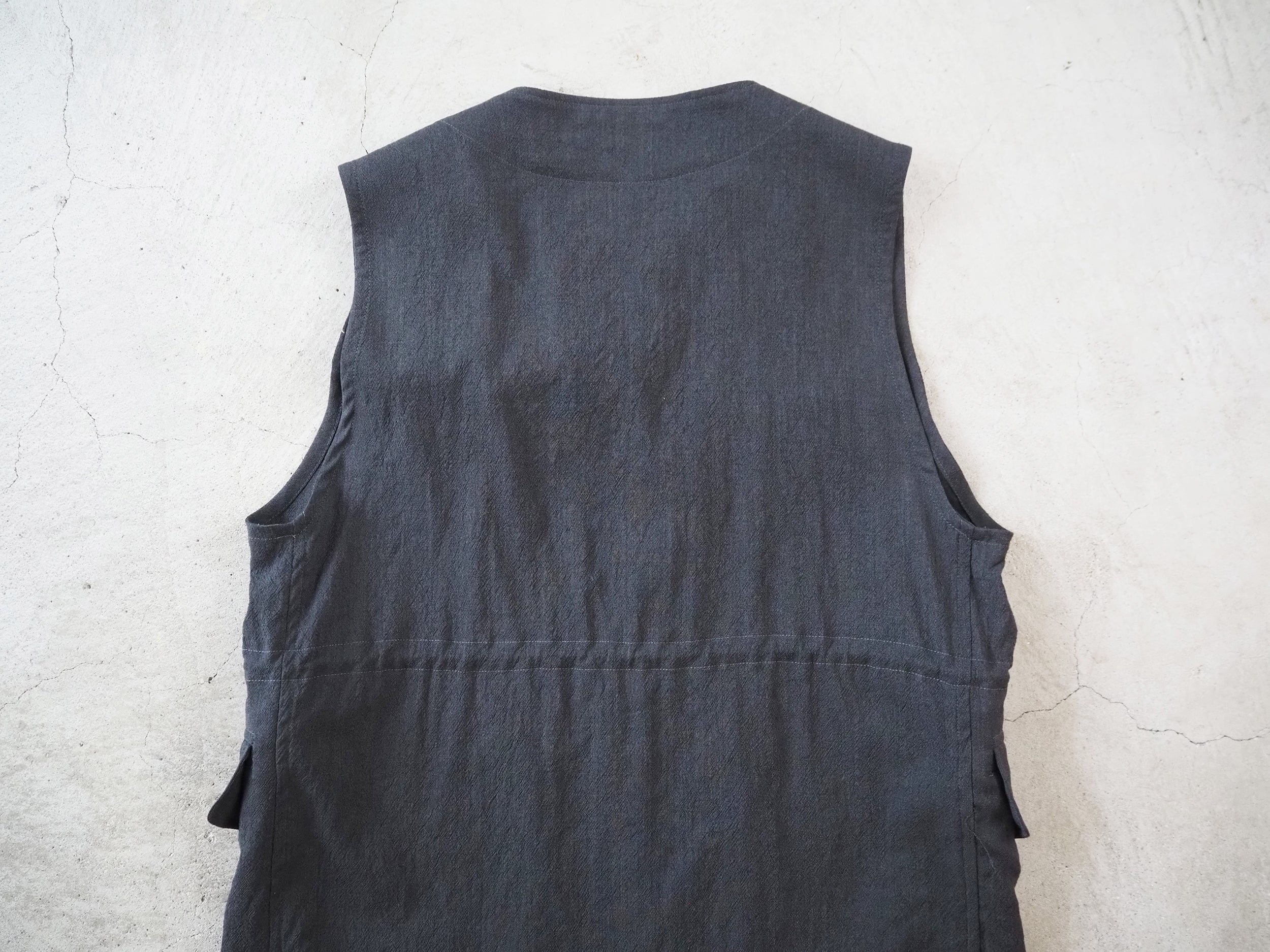 Wool, rayon, silk 43 vest, Heather Charcoal