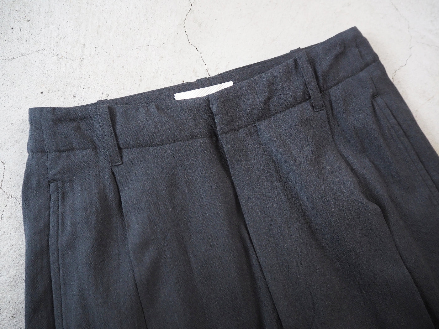 Wool, rayon and silk super wide slacks, Heather Charcoal