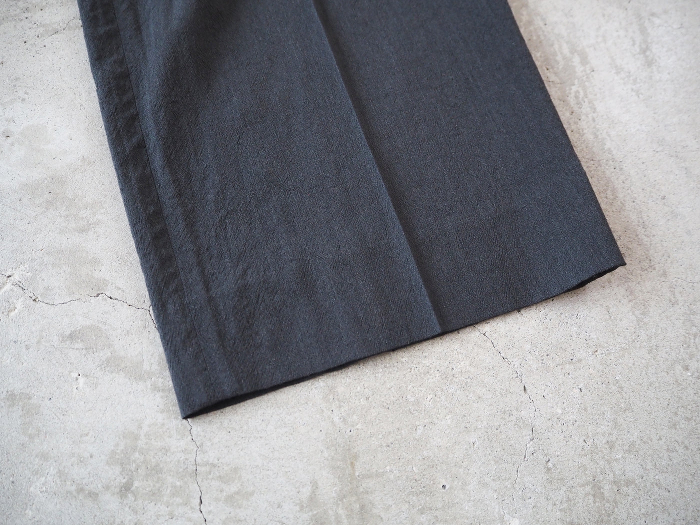Wool, rayon and silk super wide slacks, Heather Charcoal