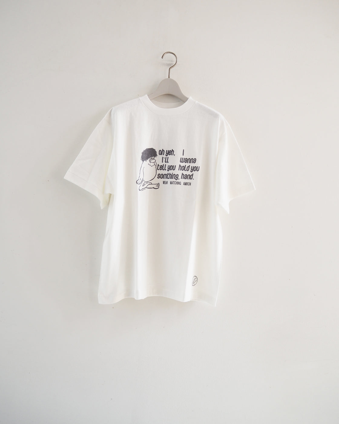 Raffy Jersey Round Torso Classic Tee, Off White