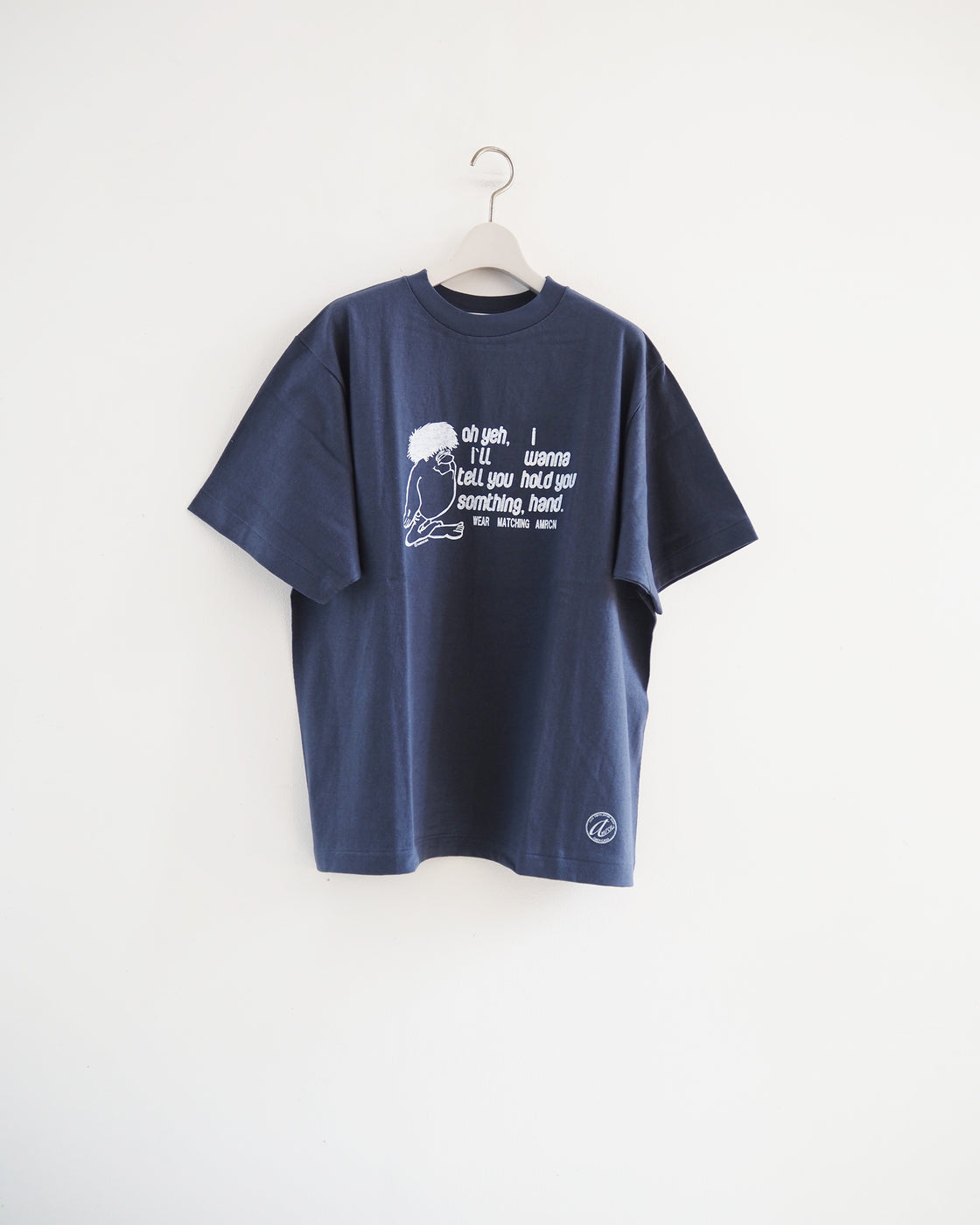 Raffy Jersey Round Torso Classic Tee, Navy