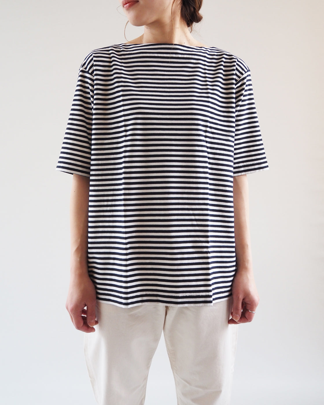 Striped Short Sleeve Tee, Navy - St