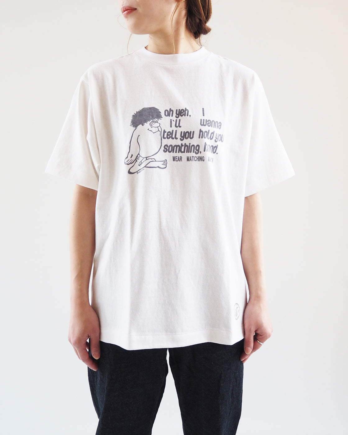 Raffy Jersey Round Torso Classic Tee, Off White