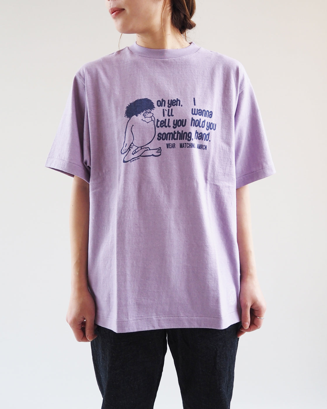 Raffy Jersey Round Torso Classic Tee, Light Purple