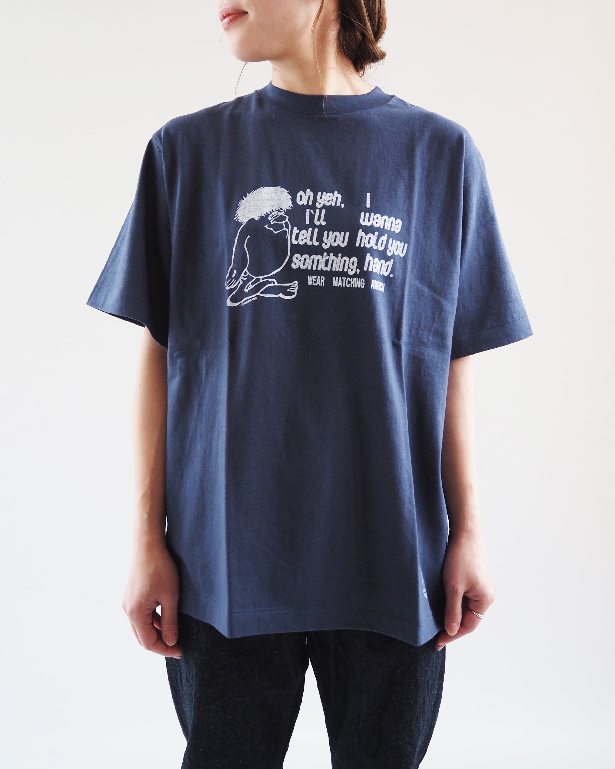 Raffy Jersey Round Torso Classic Tee, Navy