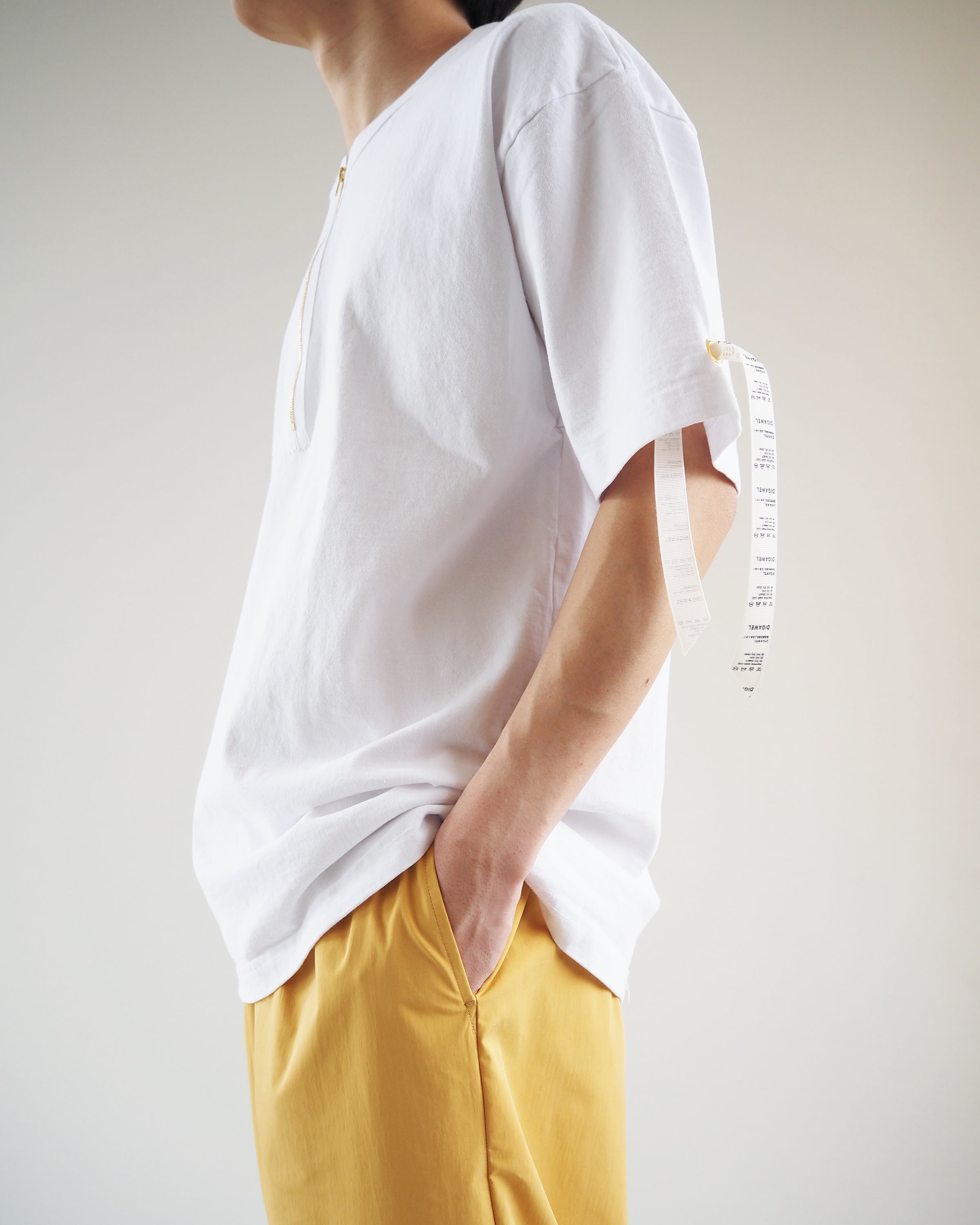 Zip Tee Shirt, White