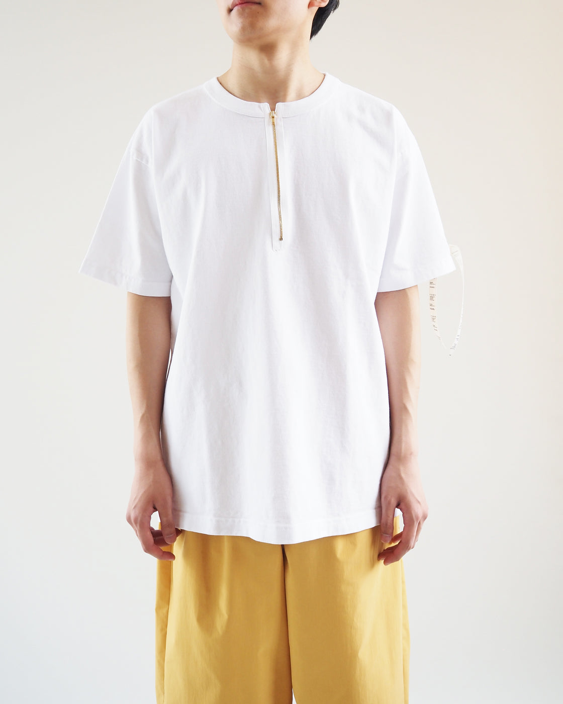 Zip Tee Shirt, White
