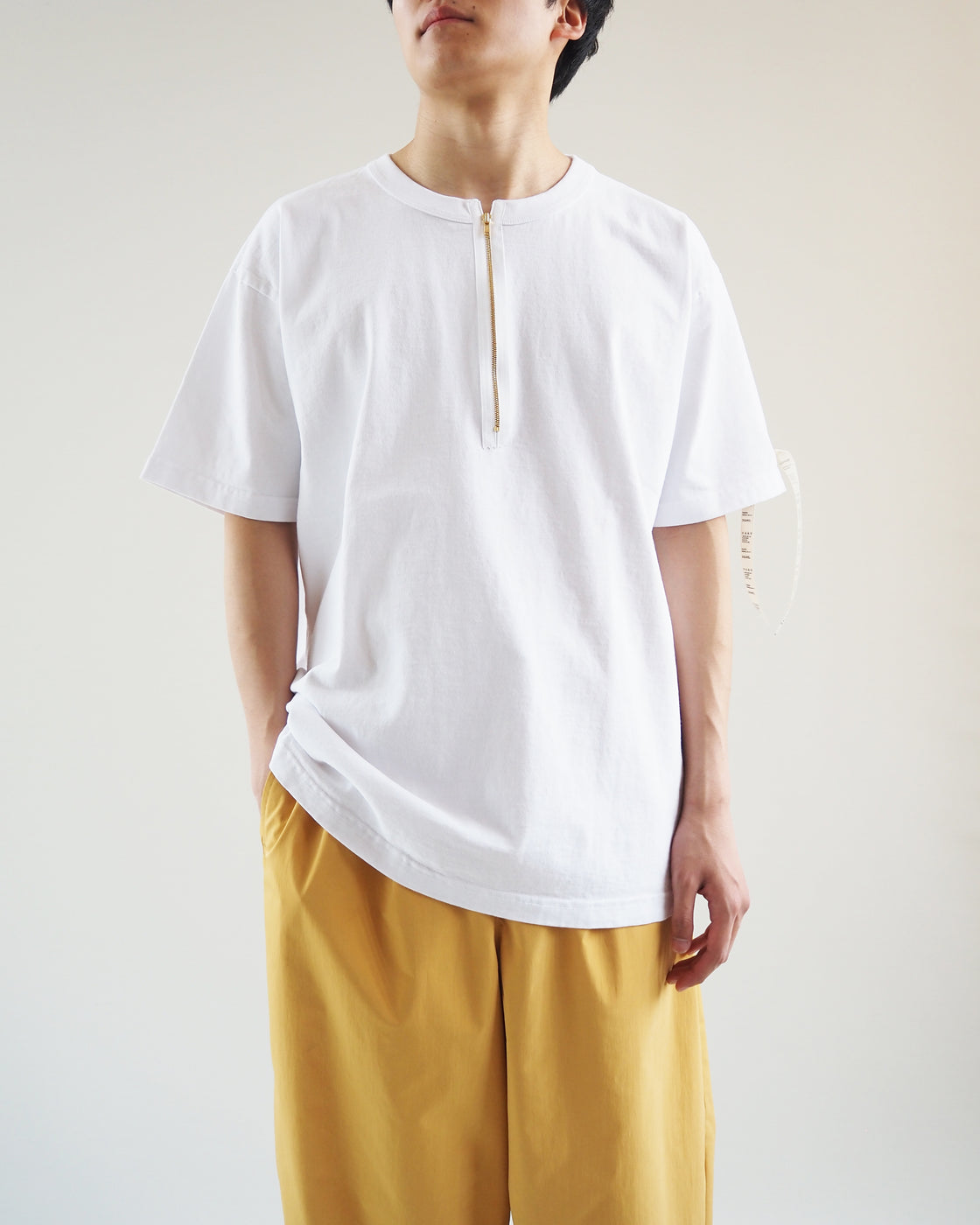 Zip Tee Shirt, White