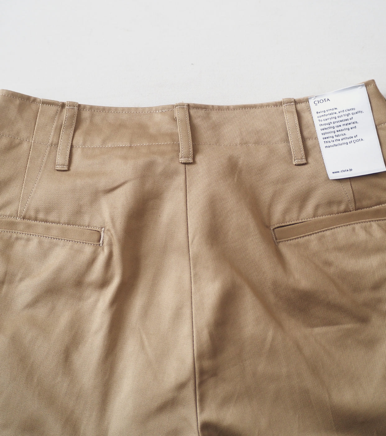 CIOTA Weapon Chino Cloth Pants , Beige