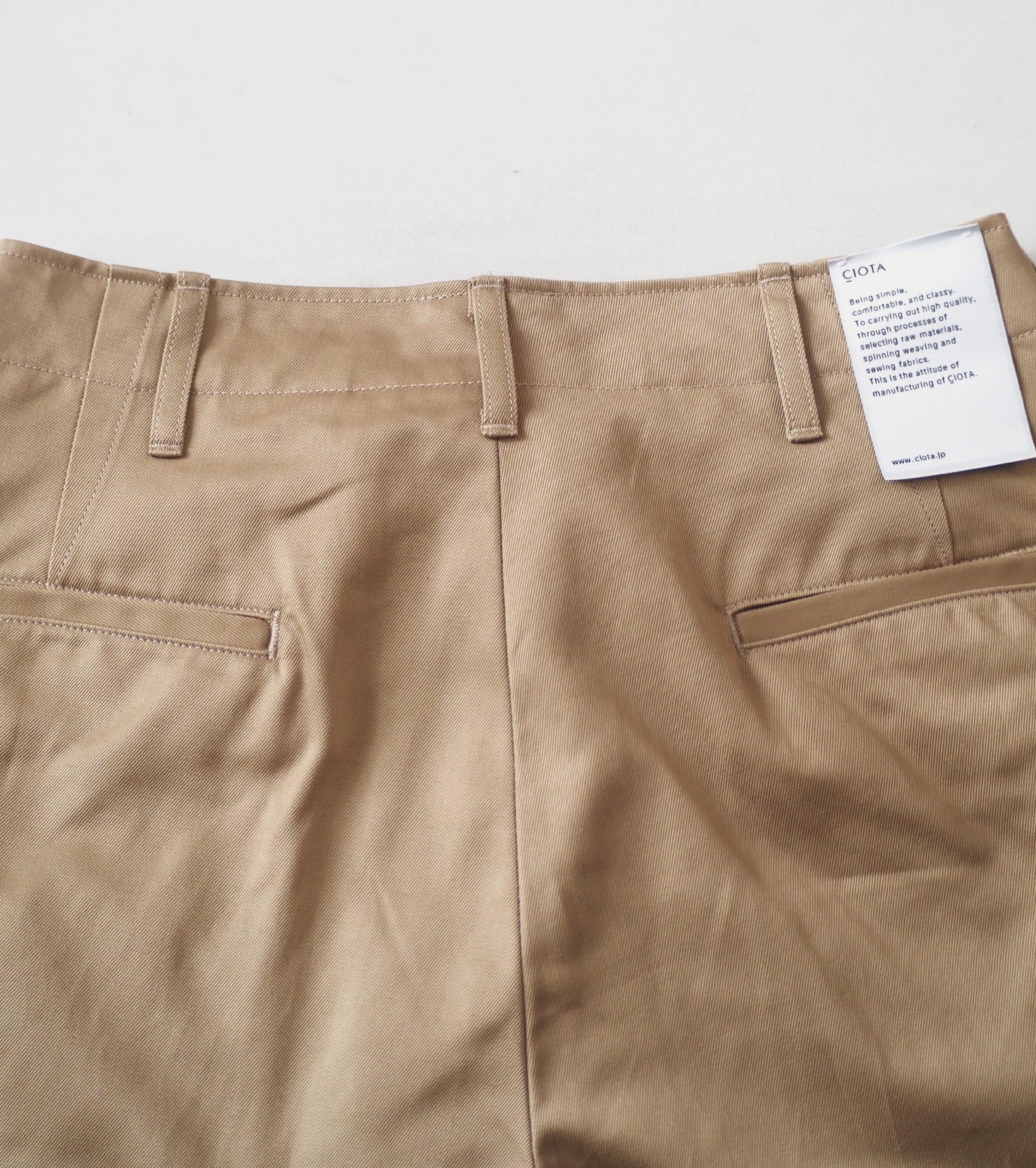 CIOTA  Weapon Chino Cloth Pants , Beige