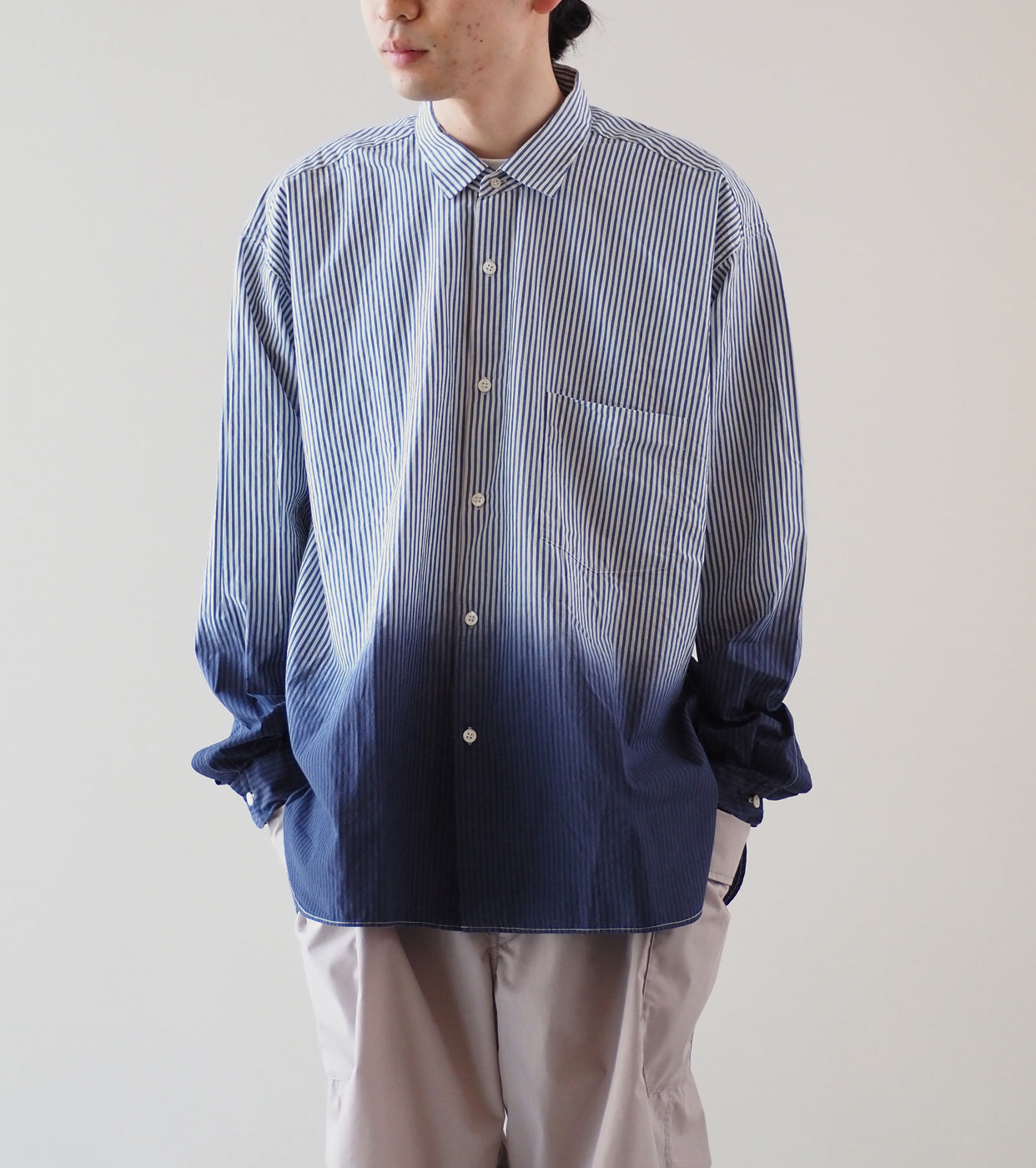nanamica Regular Collar Wind Shirt, Navy