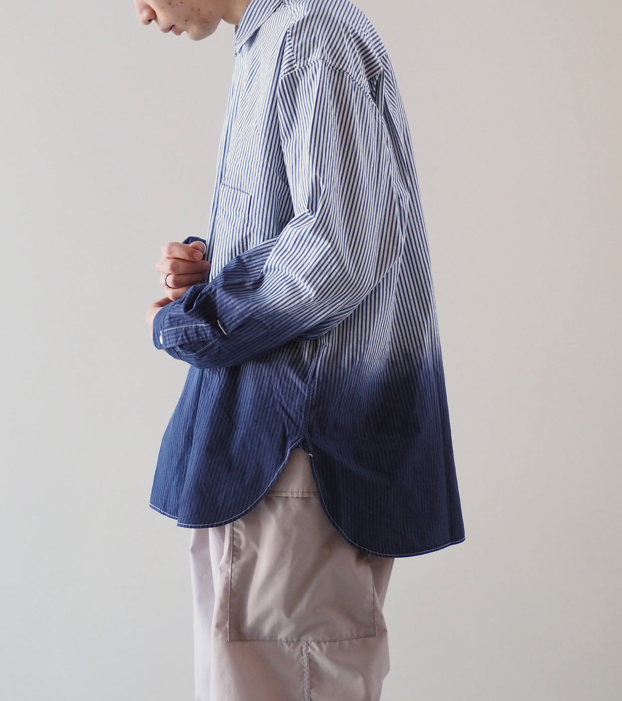 nanamica Regular Collar Wind Shirt, Navy