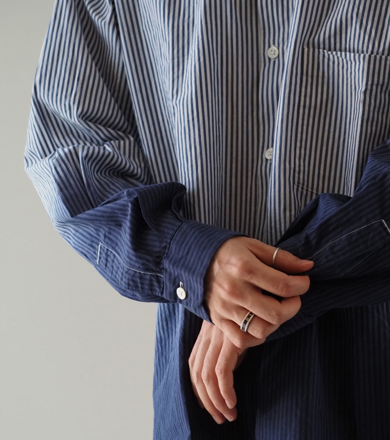 nanamica Regular Collar Wind Shirt, Navy