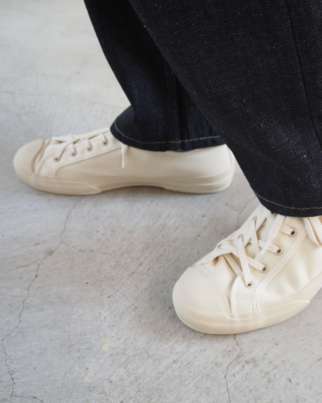 Merino Canvas Sneakers, Cream