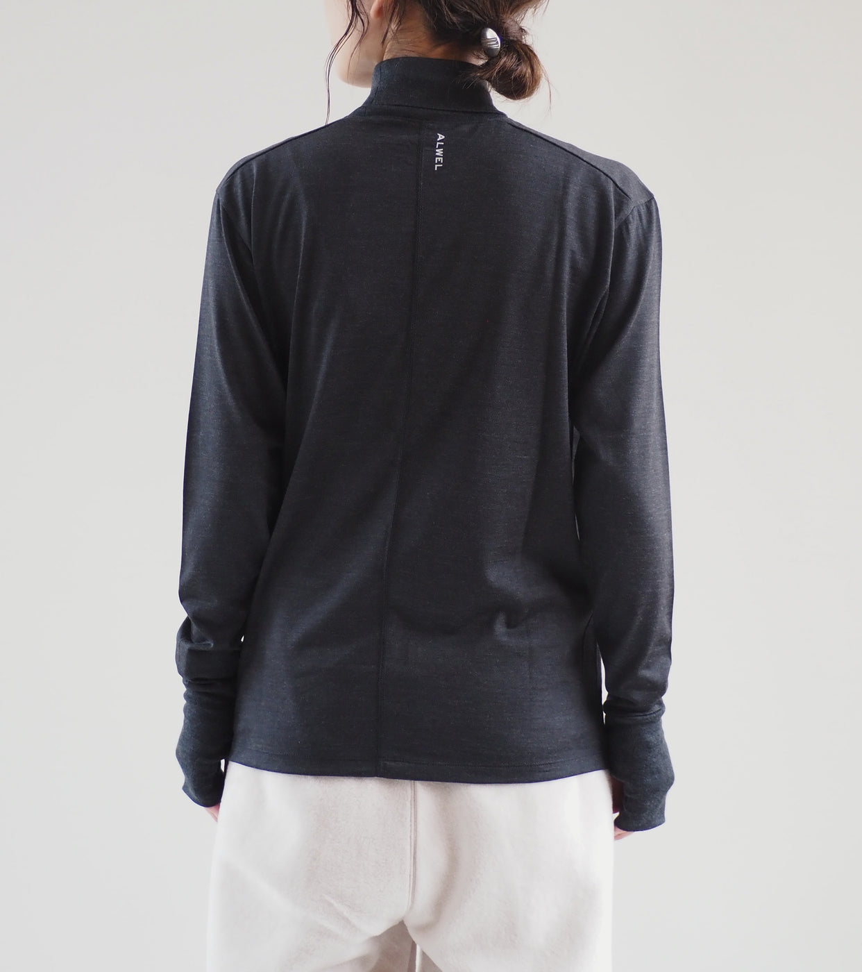 ALWEL Turtle Neck Top,Charcoal