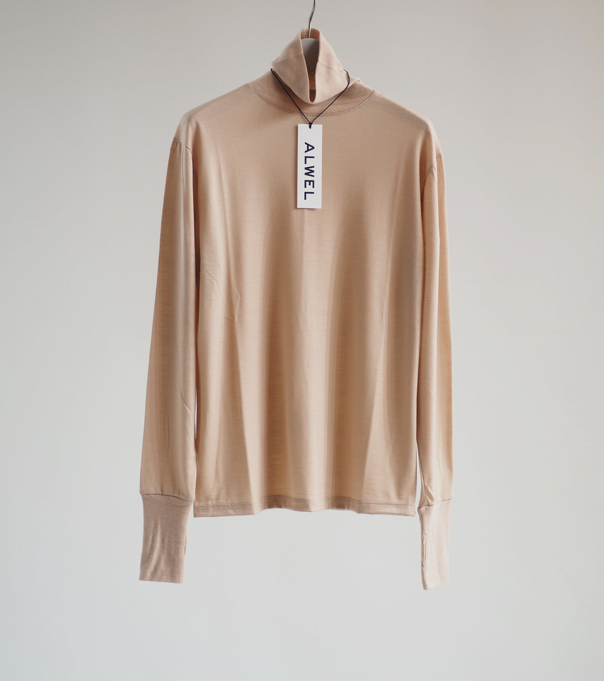 ALWEL Turtle Neck Top,Beige