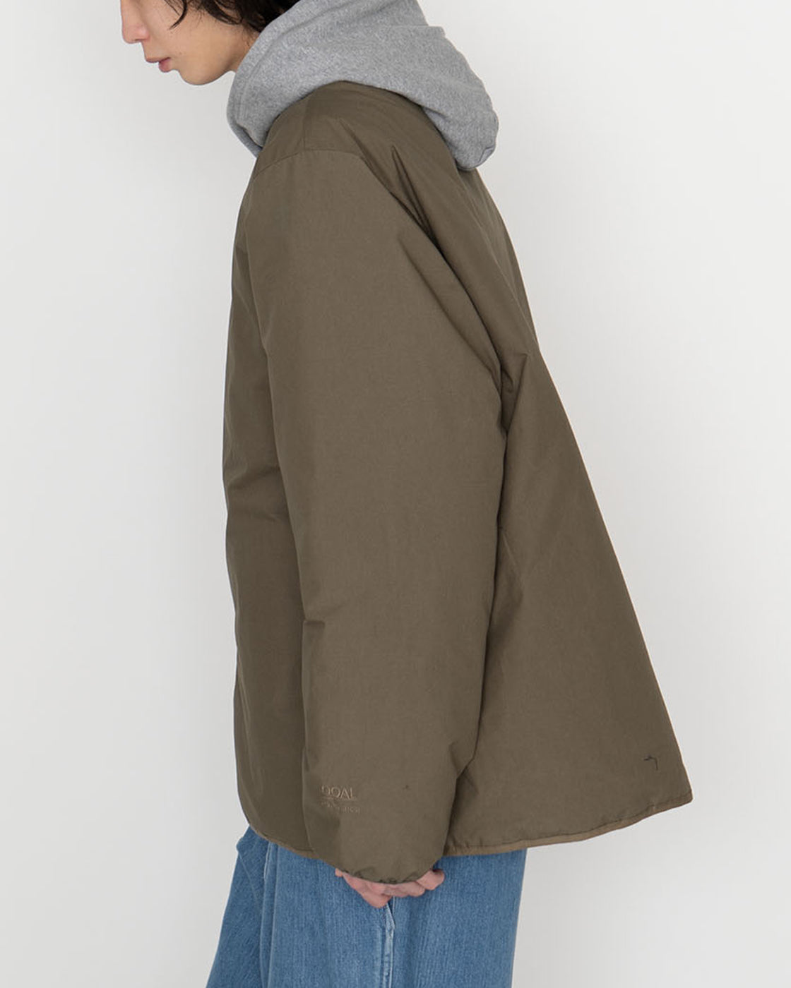 nanamica Reversible Down Cardigan, Khaki Beige