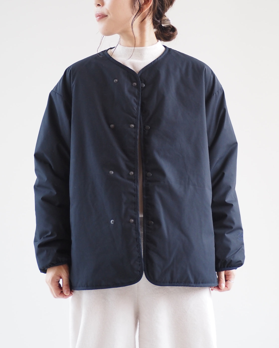 Reversible Down Cardigan, Navy